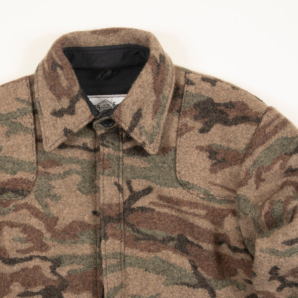 Vintage King Of The Mountain Sports Wool Camo Overshirt