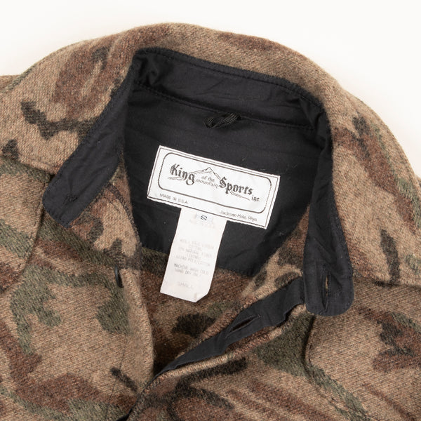 Vintage King Of The Mountain Sports Wool Camo Overshirt