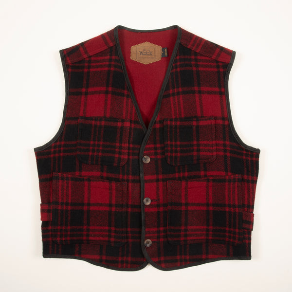 Vintage Woolrich Plaid Wool Vest Made In The USA