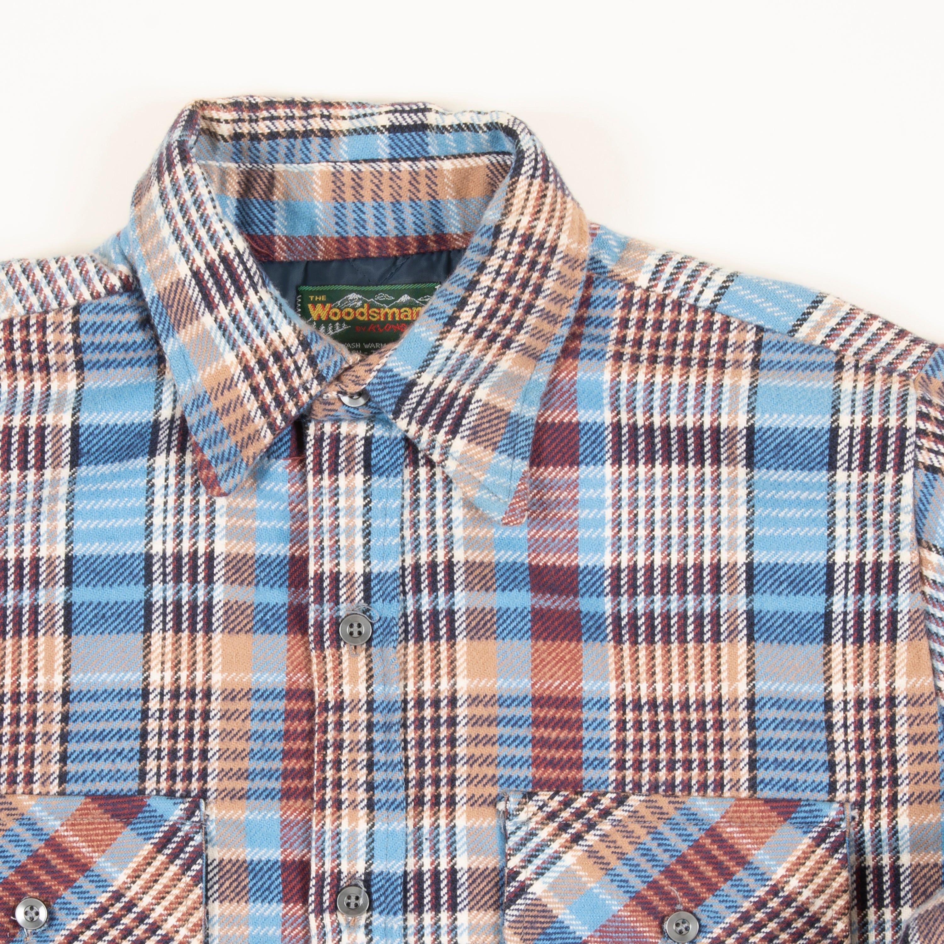 Vintage Woodsman Quilt Lined Plaid Overshirt Made In The USA