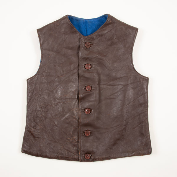 Vintage Lined Leather Vest