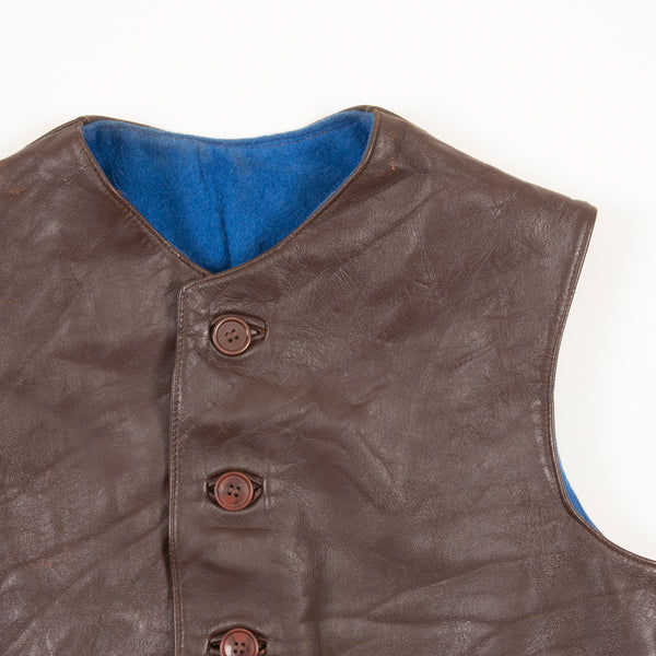 Vintage Lined Leather Vest